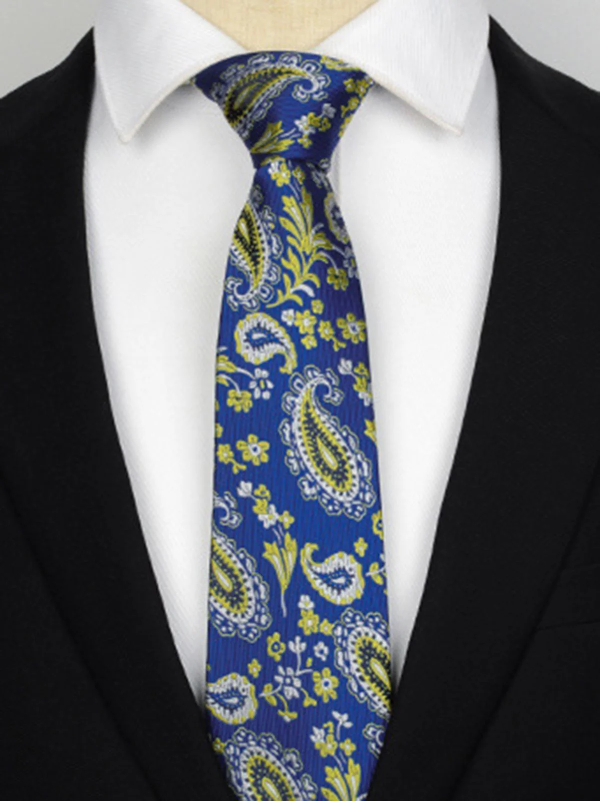 Cravate Paisley à Fleurs Rétro Pour Hommes - Image 5