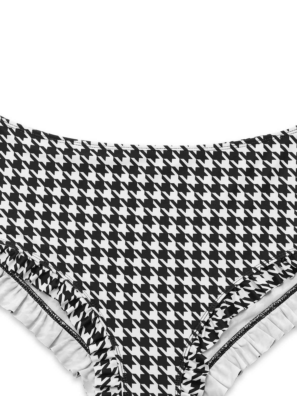 Ensemble bikini à lacets pied-de-poule noir des années 1930 - Image 2