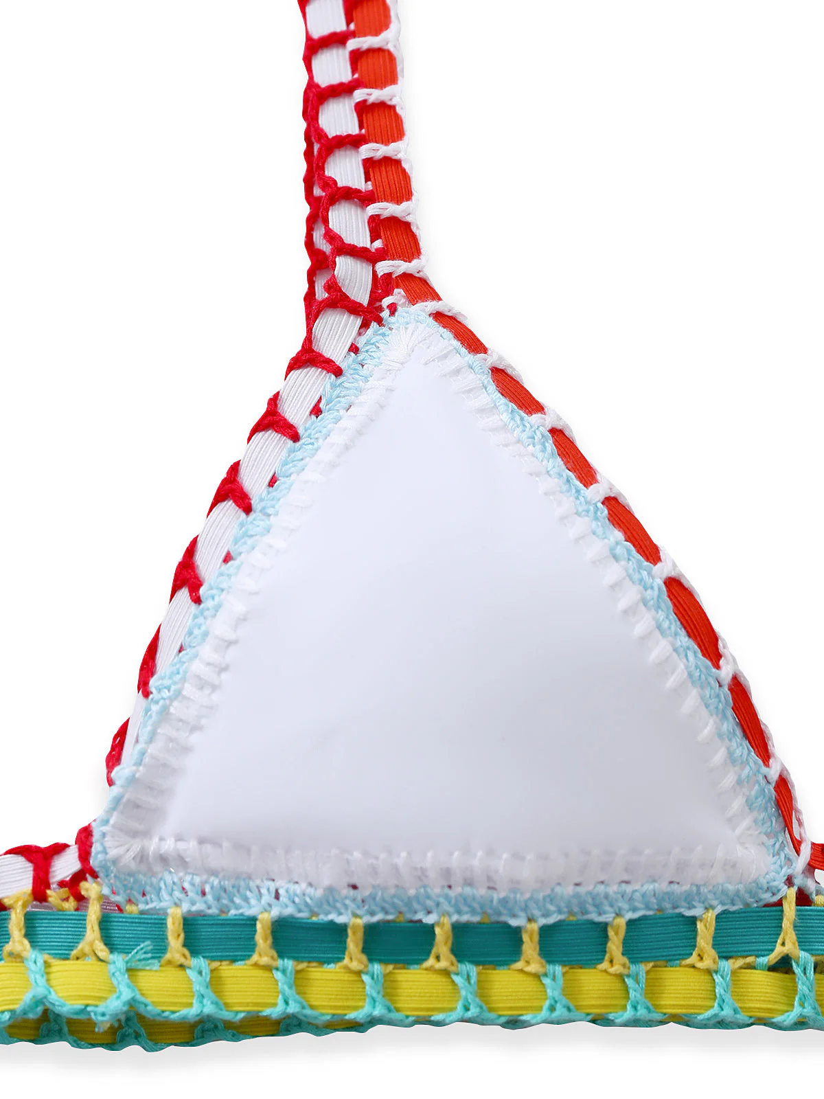 Ensemble Bikini Blanc Tricot Halter Années 1950 - Image 4