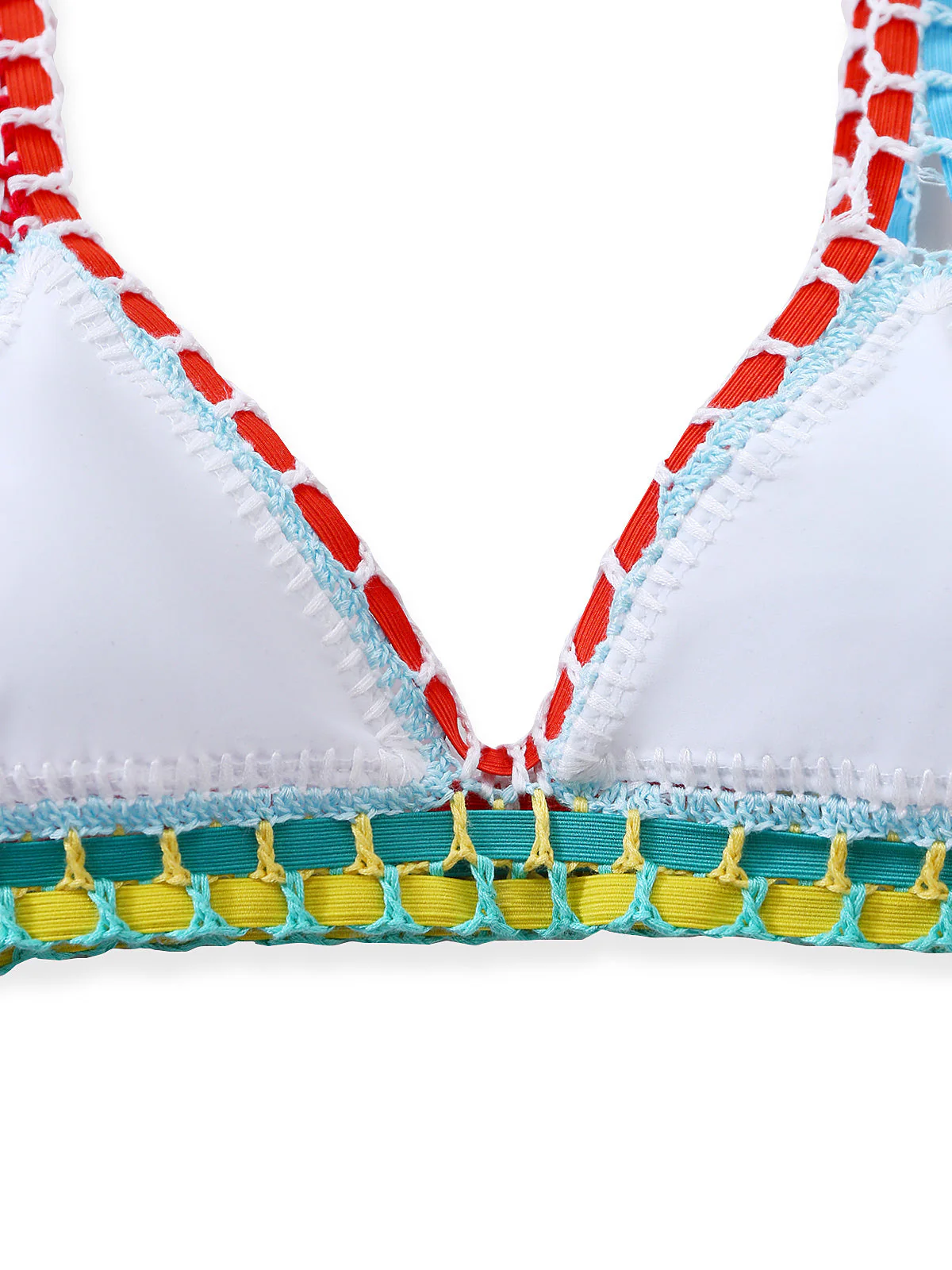 Ensemble Bikini Blanc Tricot Halter Années 1950 - Image 5