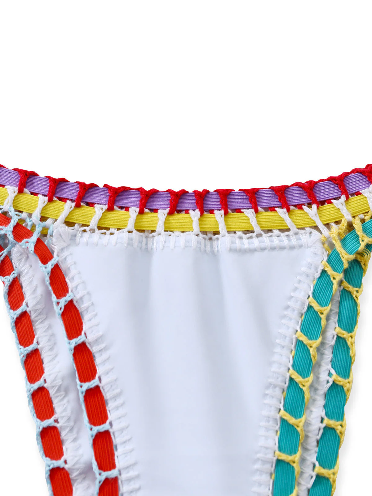 Ensemble Bikini Blanc Tricot Halter Années 1950 - Image 6