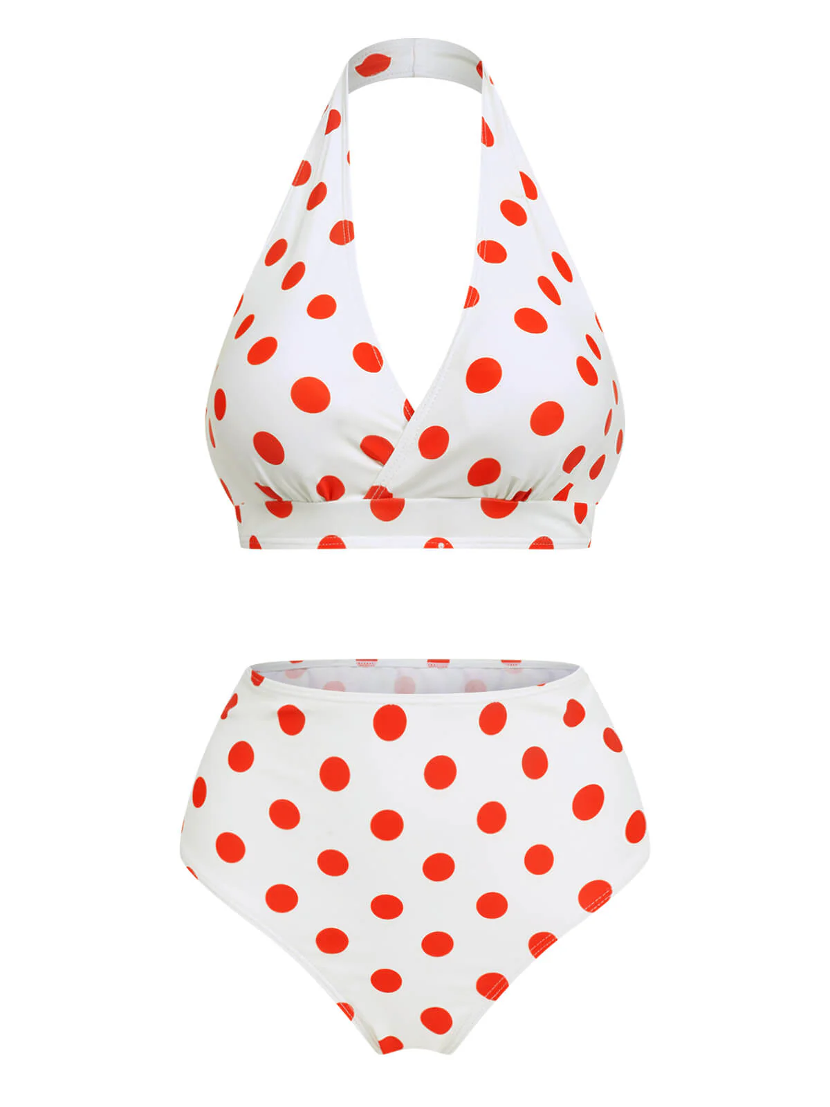 Ensemble bikini et tablier rétro à pois - Image 4