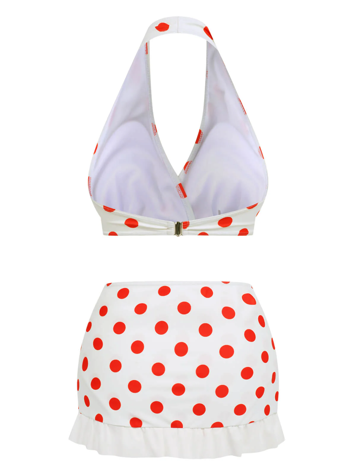 Ensemble bikini et tablier rétro à pois - Image 5