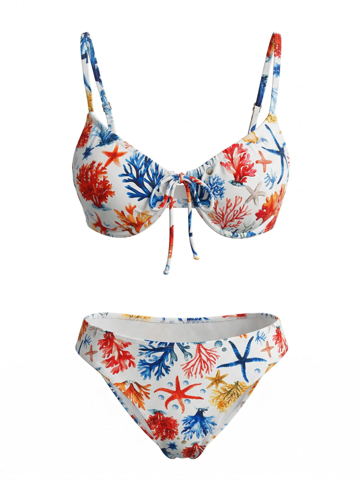 Ensemble Bikini Étoile de Mer Bleu Années 1950 - Image 2