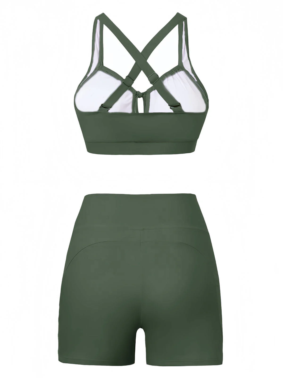 Ensemble Bikini Froncé Violet Années 1950 - Image 8