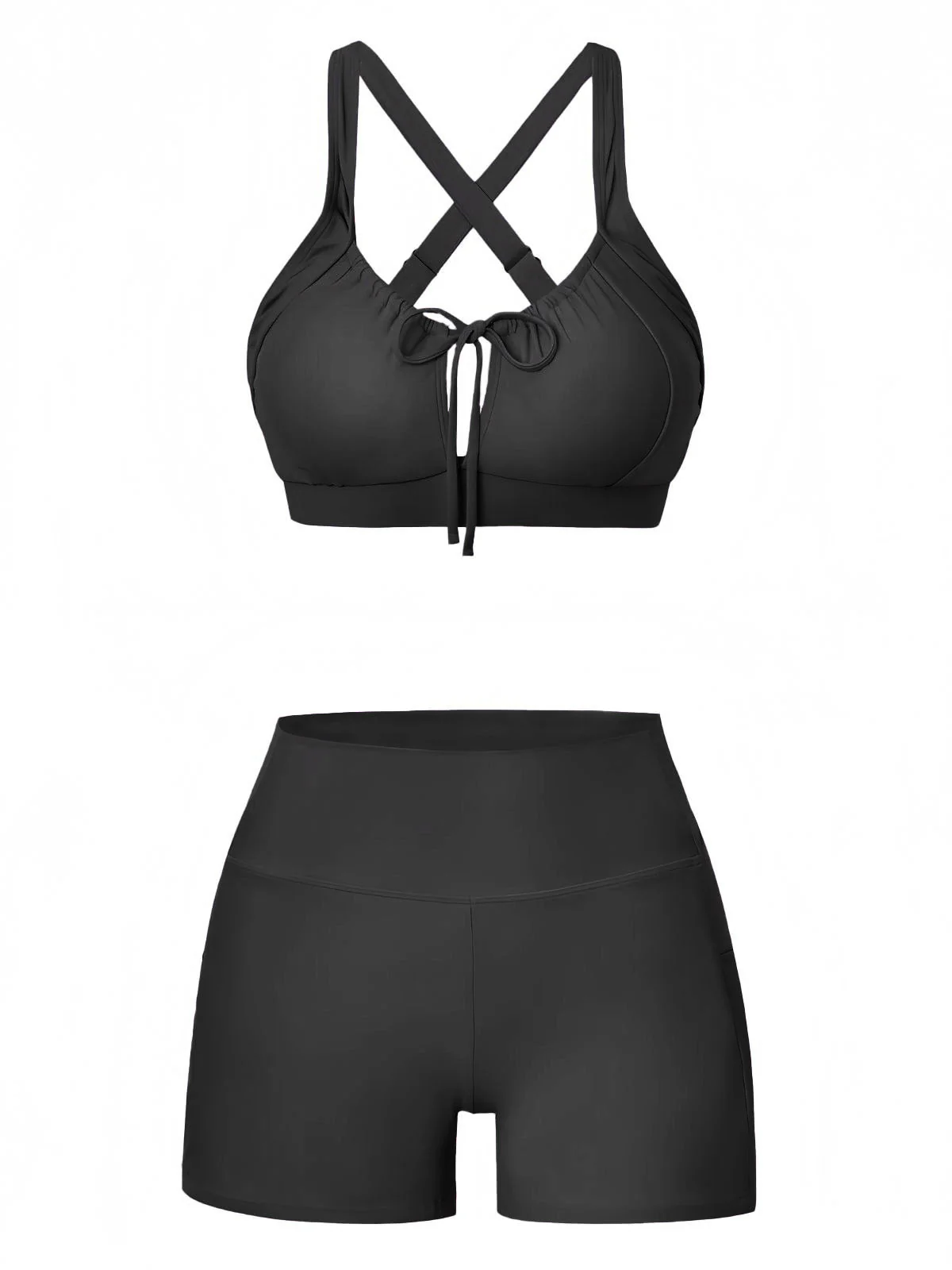 Ensemble Bikini Froncé Violet Années 1950 - Image 9
