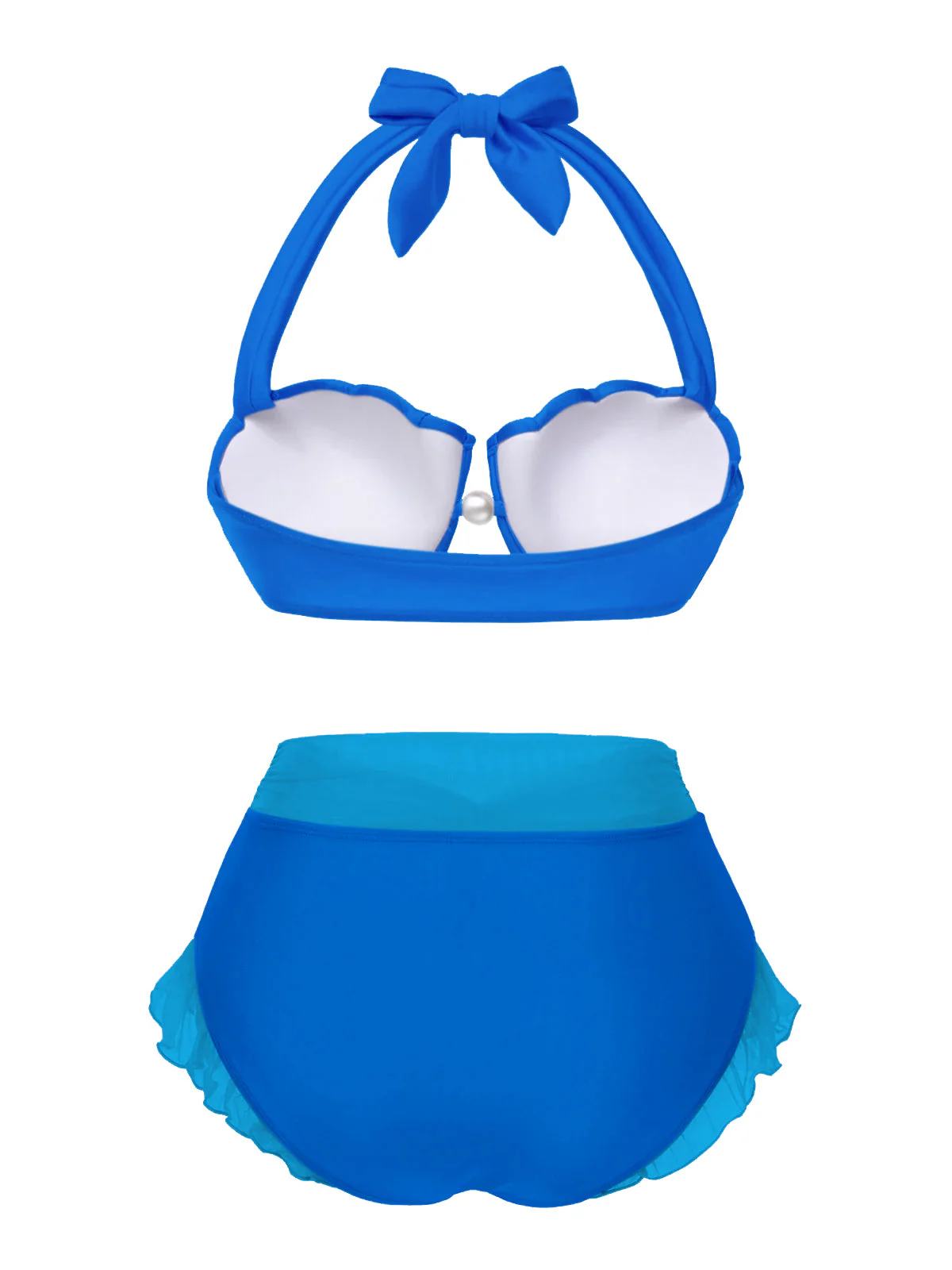 Ensemble bikini licou coquille sirène lavande des années 1970 - Image 16