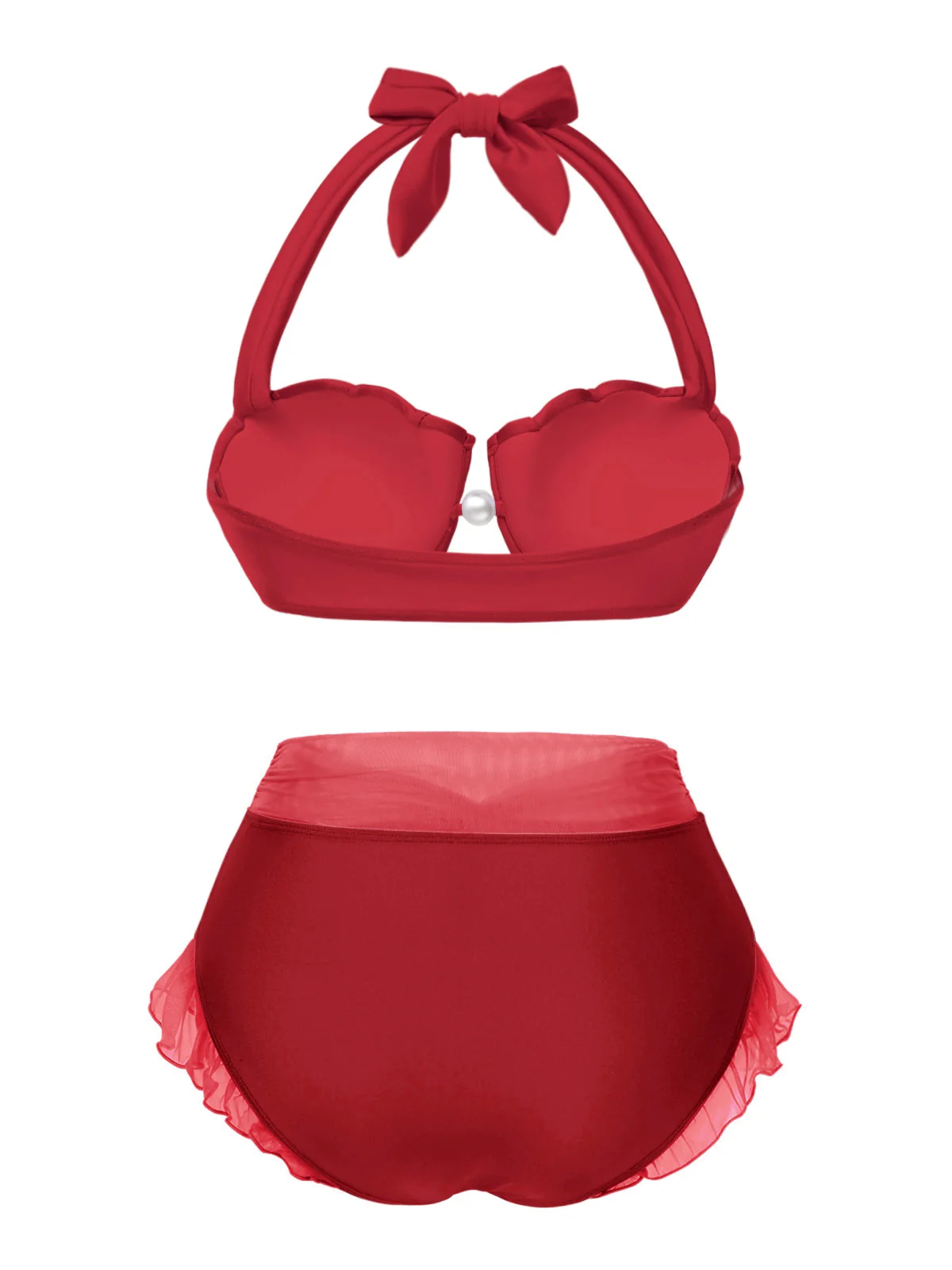 Ensemble bikini licou coquille sirène lavande des années 1970 - Image 18