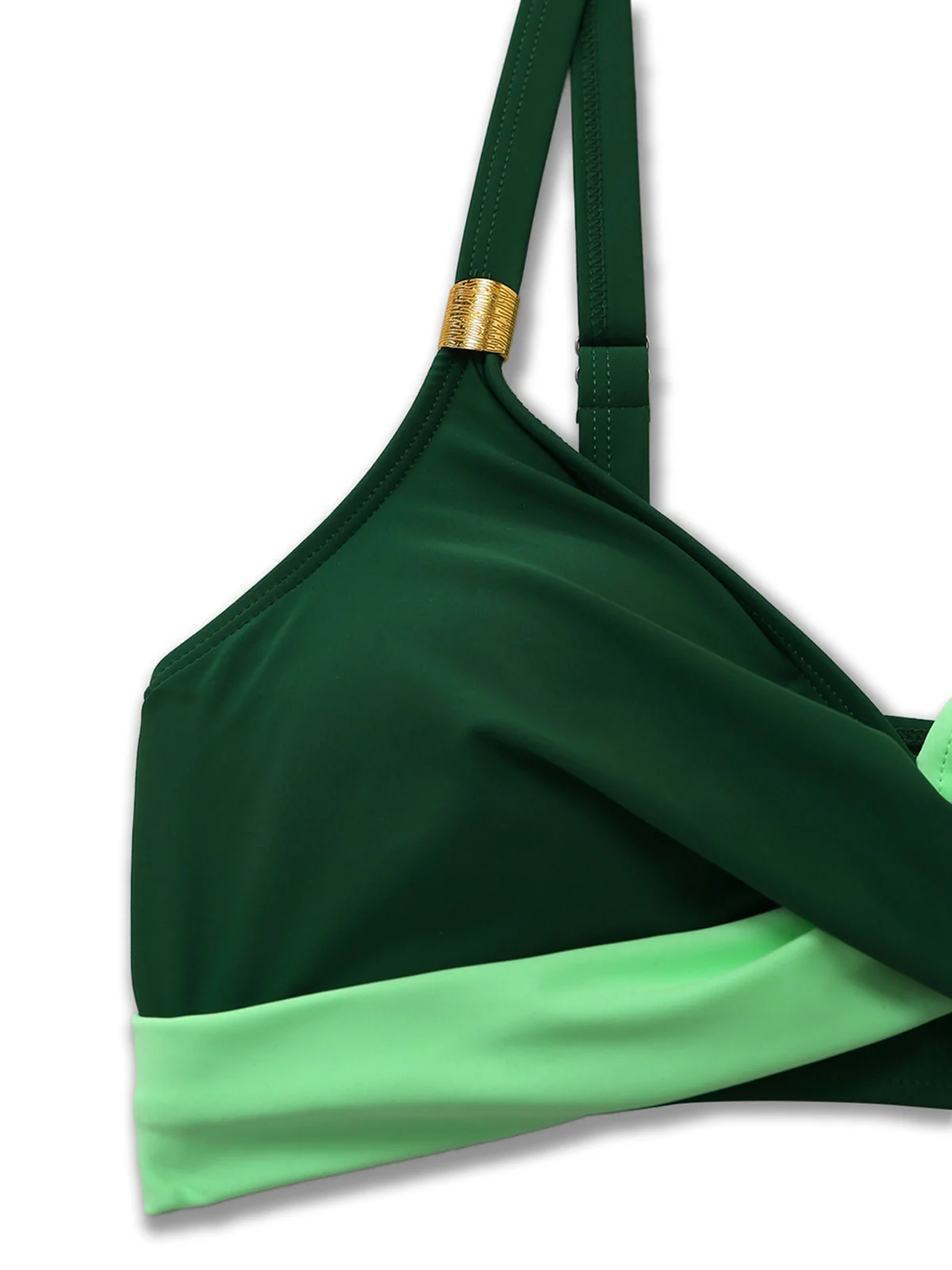 Ensemble bikini maille froncée dos croisé 1950s - Image 12