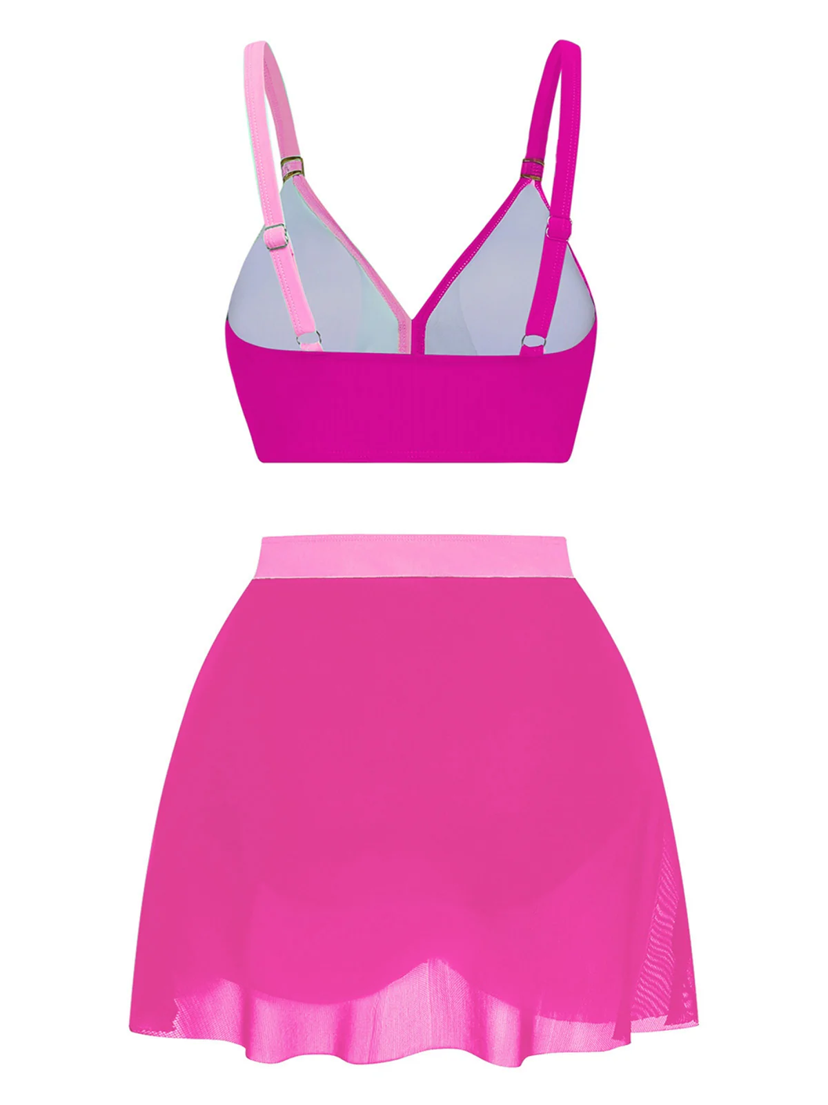 Ensemble bikini maille froncée dos croisé 1950s - Image 2