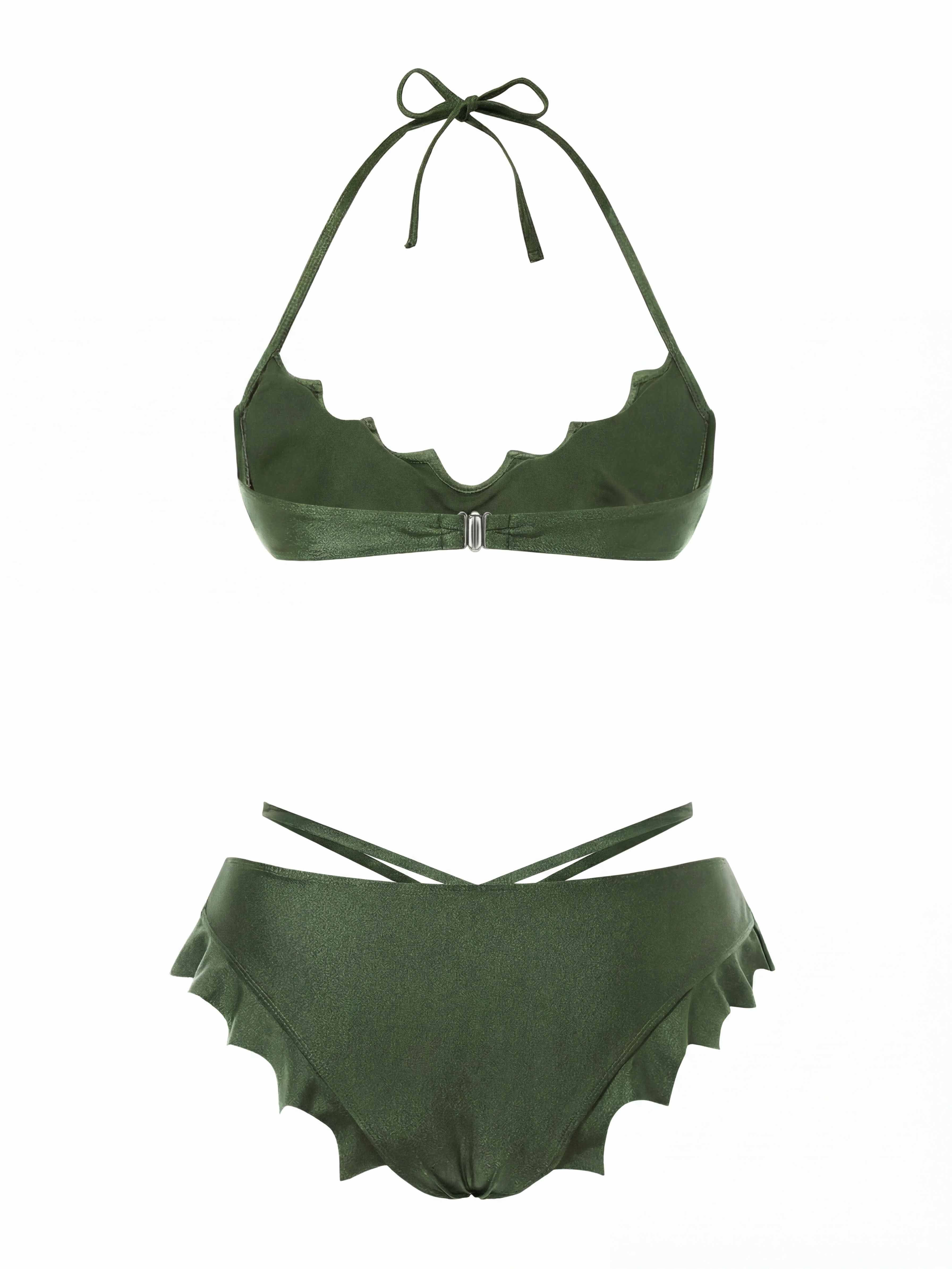 Ensemble bikini noir ailes de chauve-souris gothiques années 1980 - Image 7