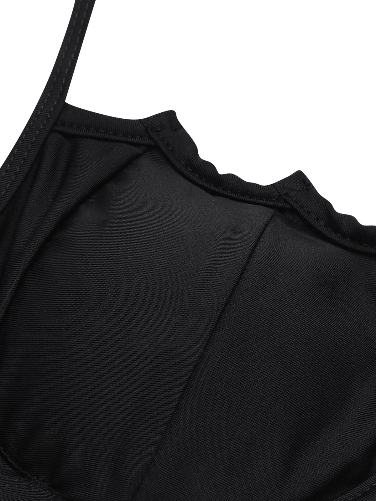 Ensemble bikini noir ailes de chauve-souris gothiques années 1980 - Image 9