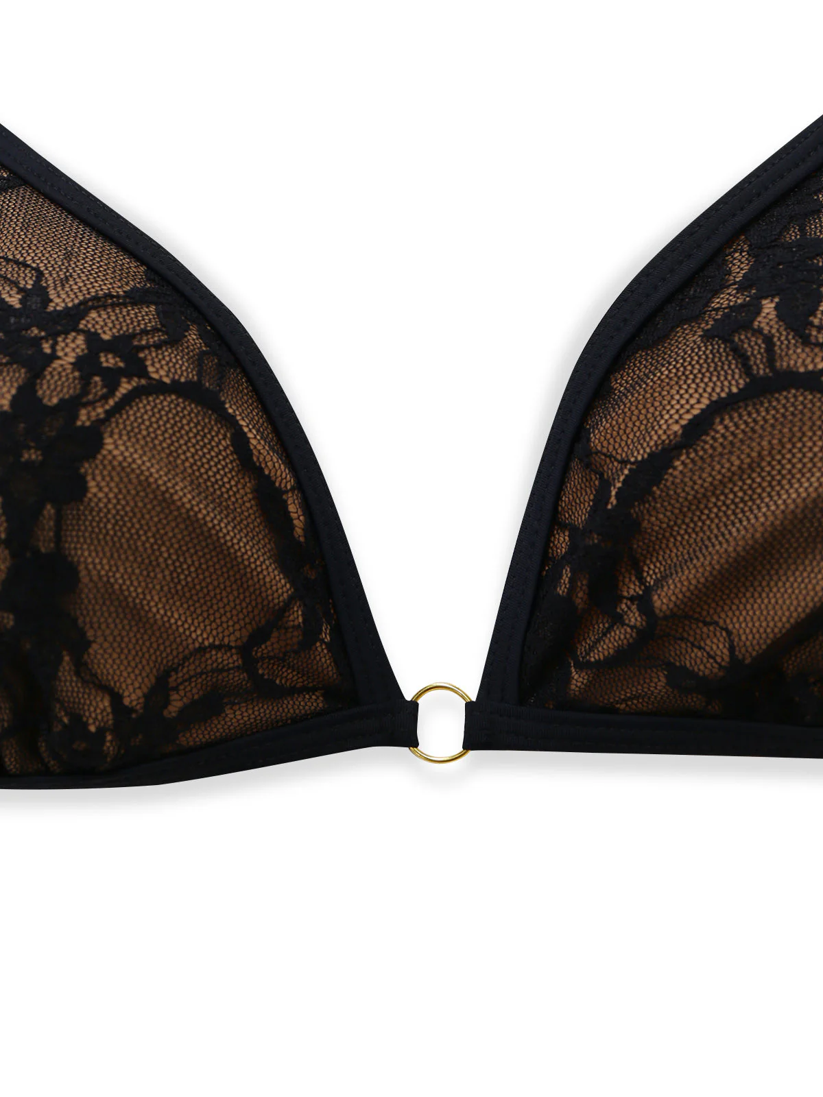 Ensemble bikini noir dentelle florale dos nu années 1970 - Image 4