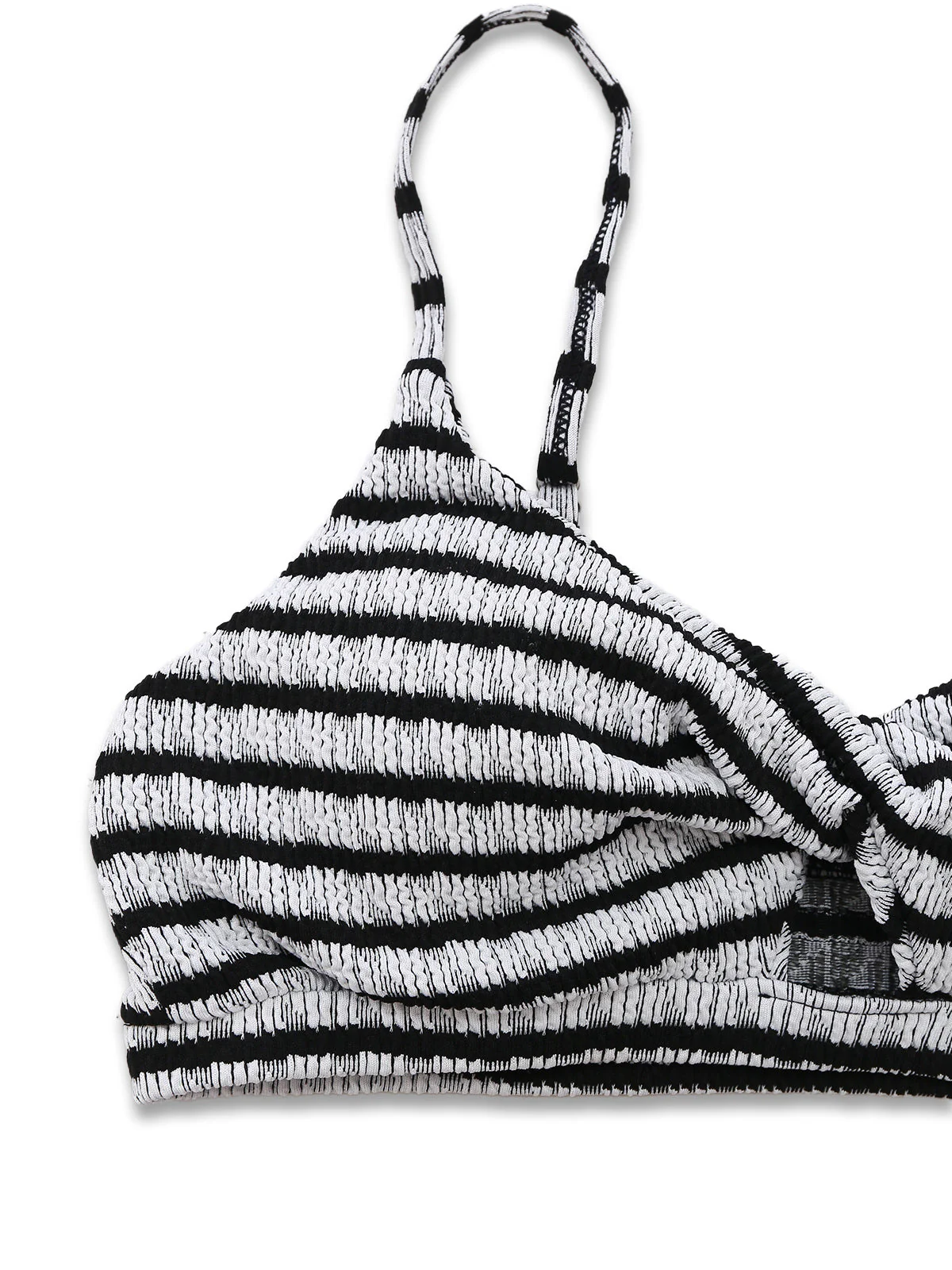 Ensemble bikini vintage rayé noir et blanc années 1930 - Image 4