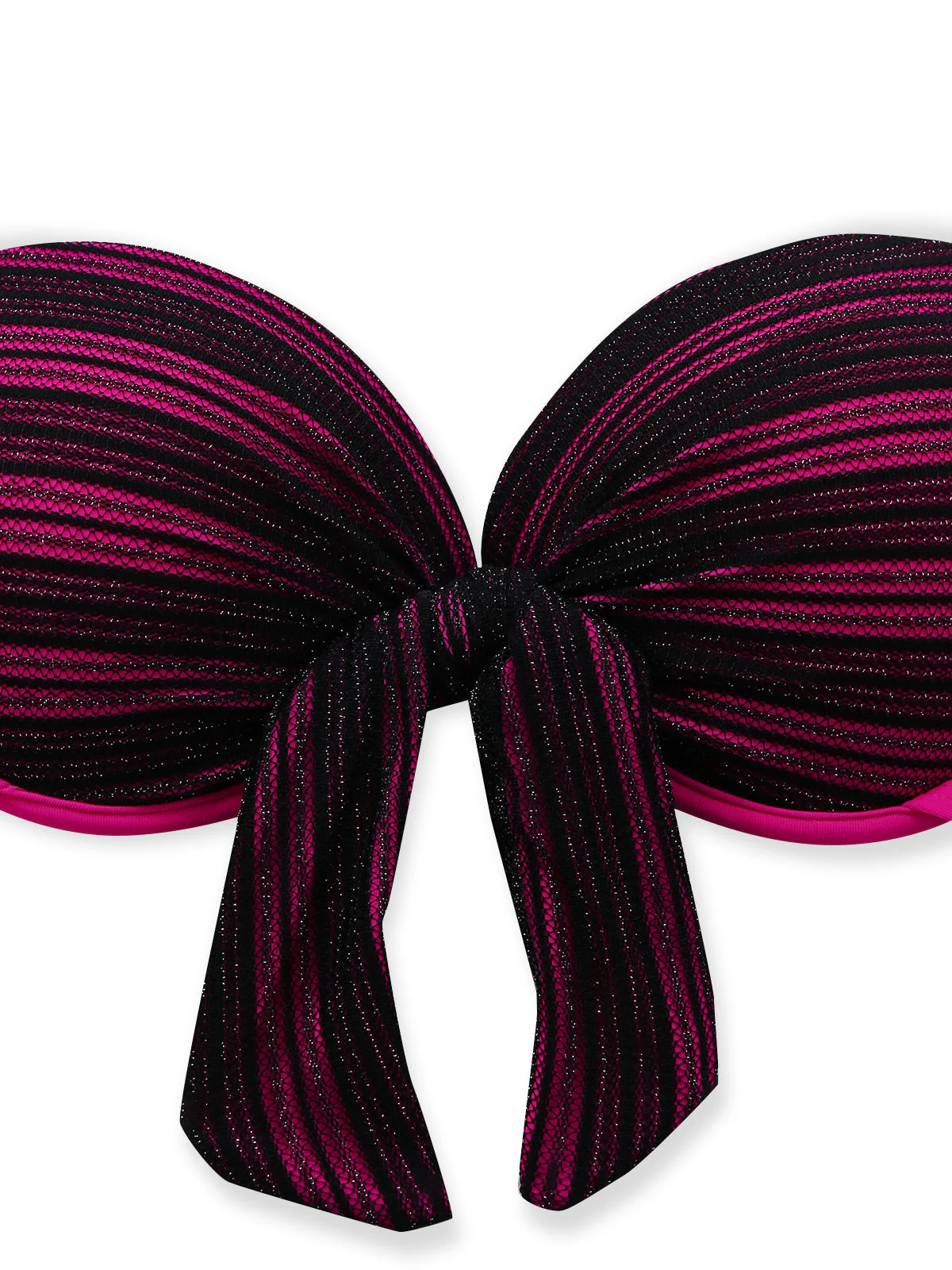 Ensemble bikini violet rayures nœud papillon années 60 - Image 4