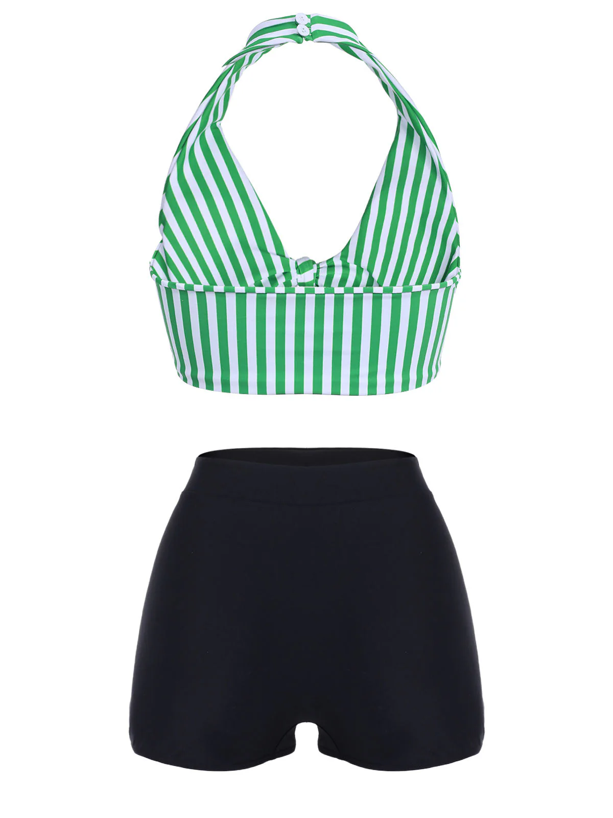 Ensemble de bikini à rayures dos nu rétro - Image 6