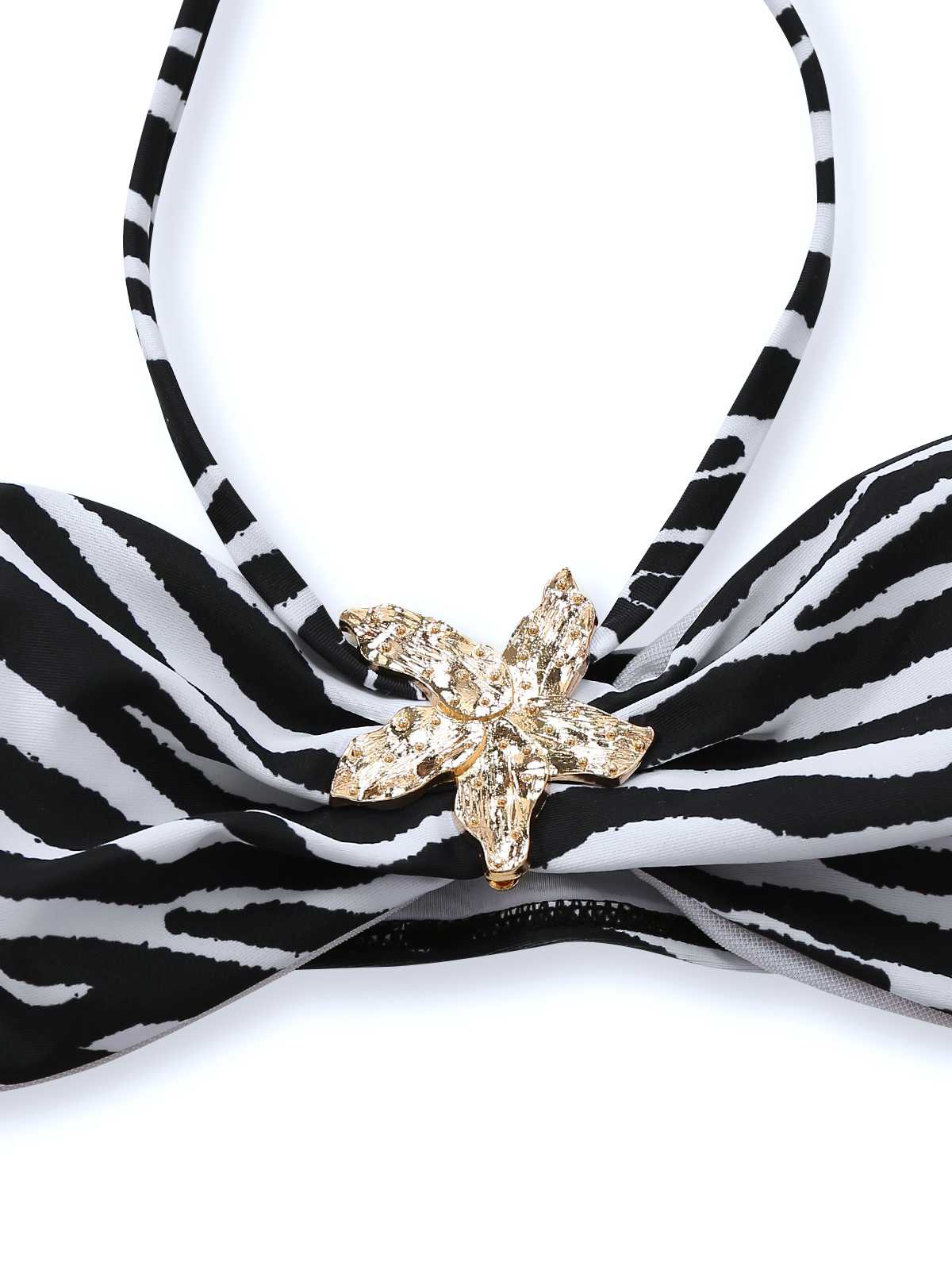 Ensemble de bikini bandeau zèbre et accents d'étoiles de mer années 1960 - Image 4