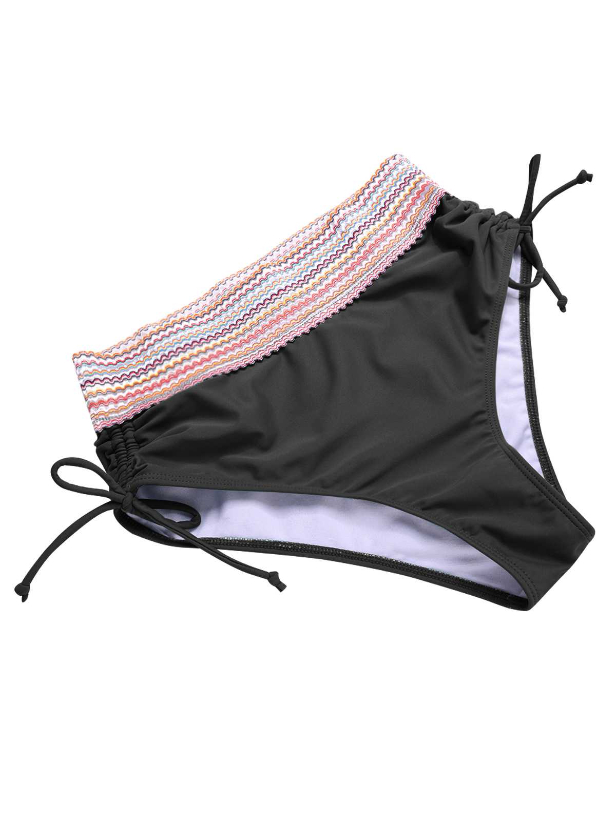 Ensemble de bikini col V patchwork style bohème des années 1970 - Image 5