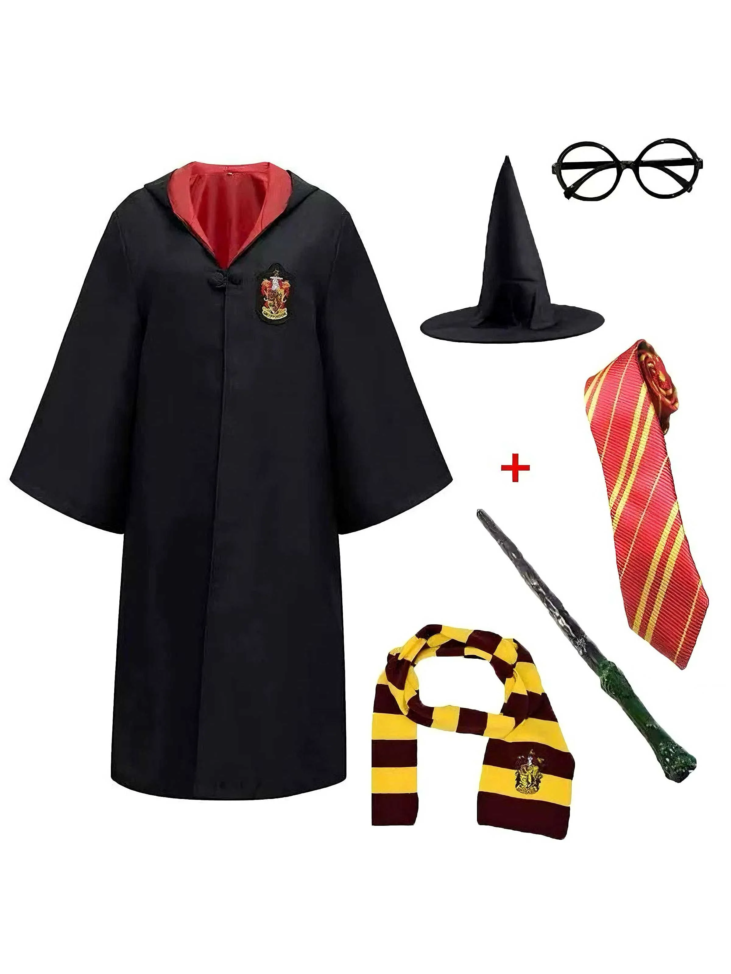 Ensemble de costumes d'école de sorciers Halloween années 1970