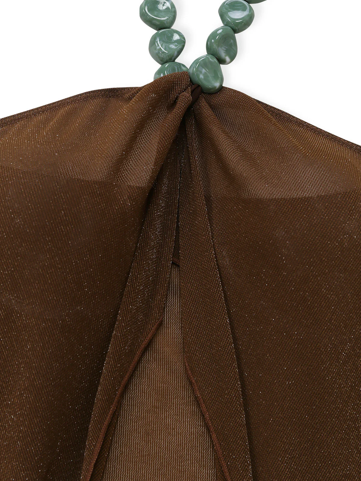 Ensemble de plage uni marron des années 1940 - Image 6
