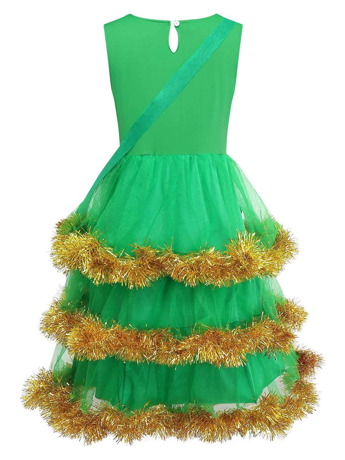 Ensemble de robe à volants vert sapin de Noël des années 1950 - Image 5