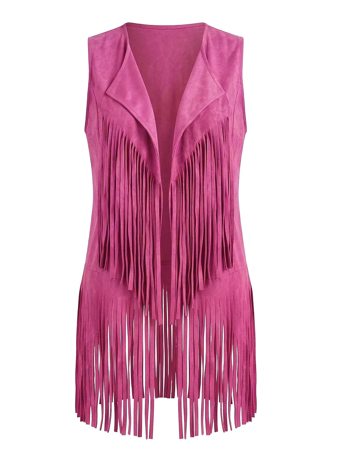 Ensemble gilet en faux daim à pompons disco années 1970 - Image 11