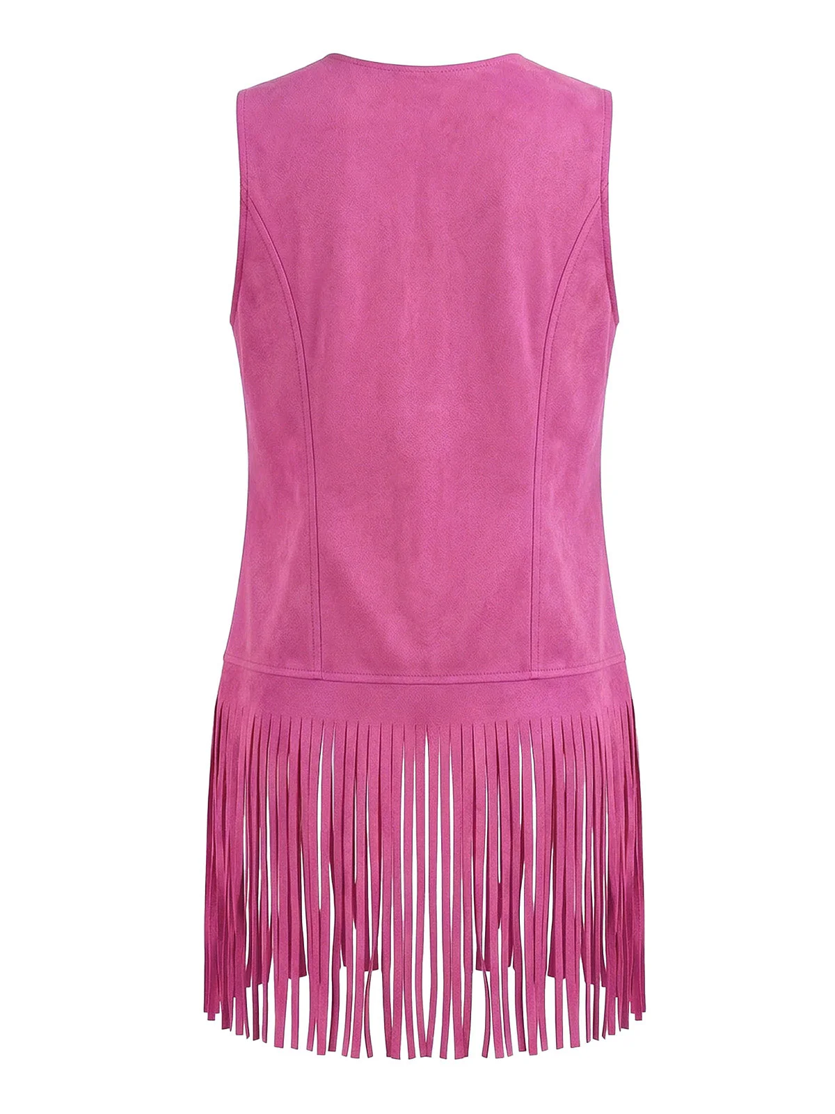 Ensemble gilet en faux daim à pompons disco années 1970 - Image 12