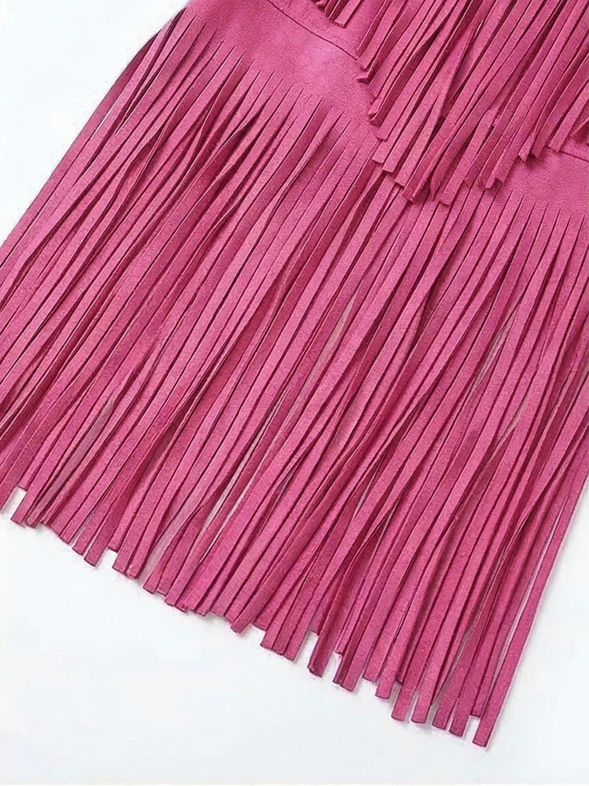 Ensemble gilet en faux daim à pompons disco années 1970 - Image 14