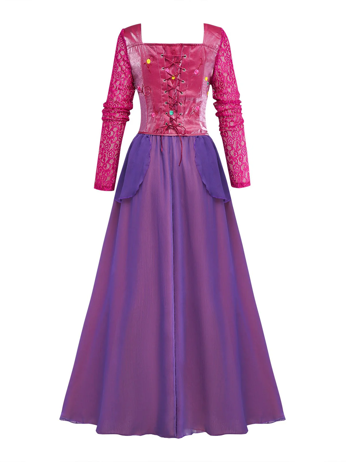 Ensemble haut et jupe à fleurs en dentelle violet Sarah Sanderson des années 1930 - Image 2