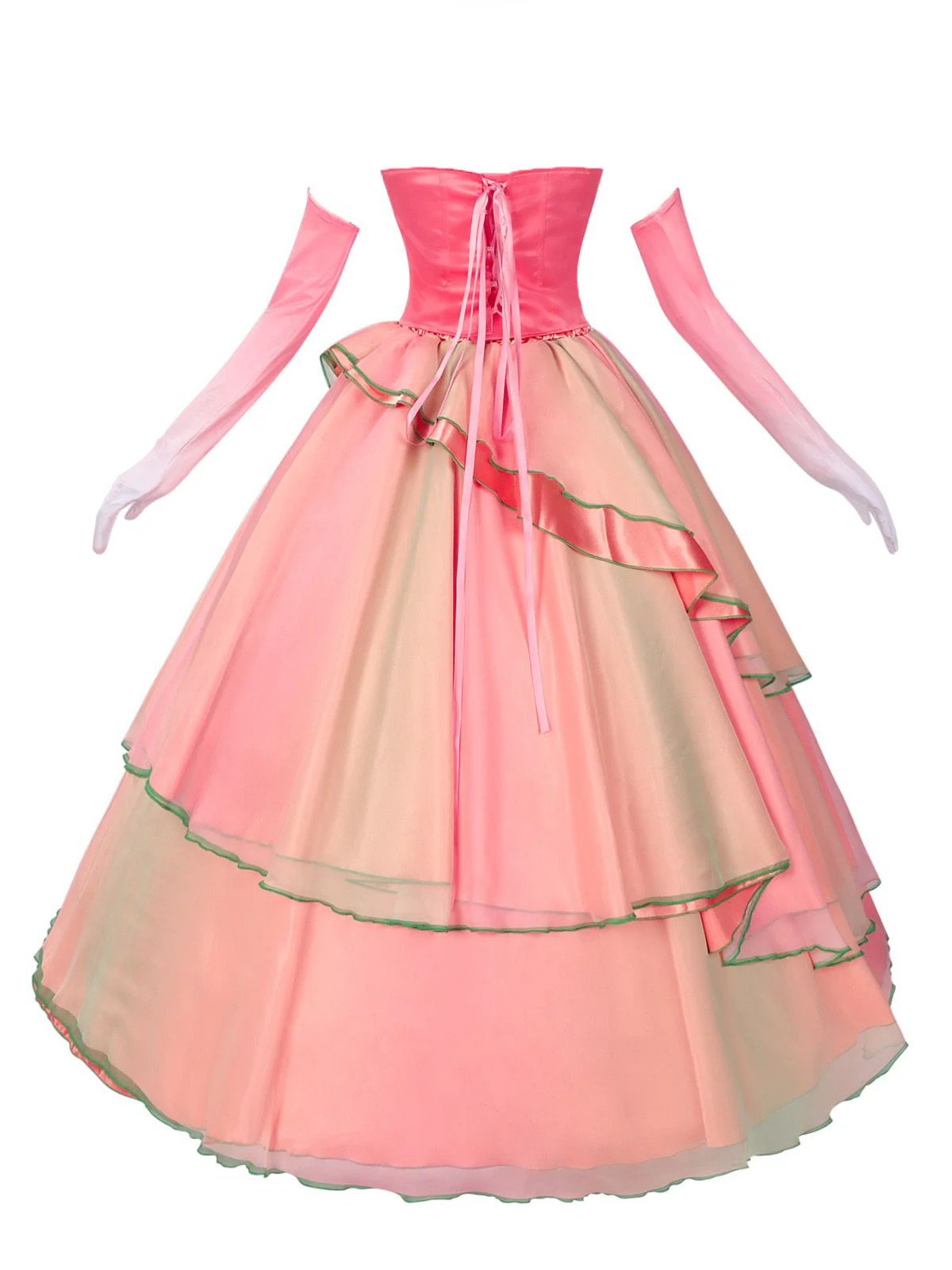 Ensemble haut et jupe rose Glinda la méchante sorcière années 1970 - Image 3