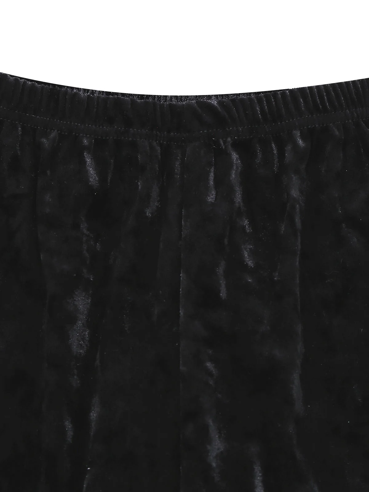Ensemble pyjama en velours scintillant vert et noir avec col cranté années 1960 - Image 6