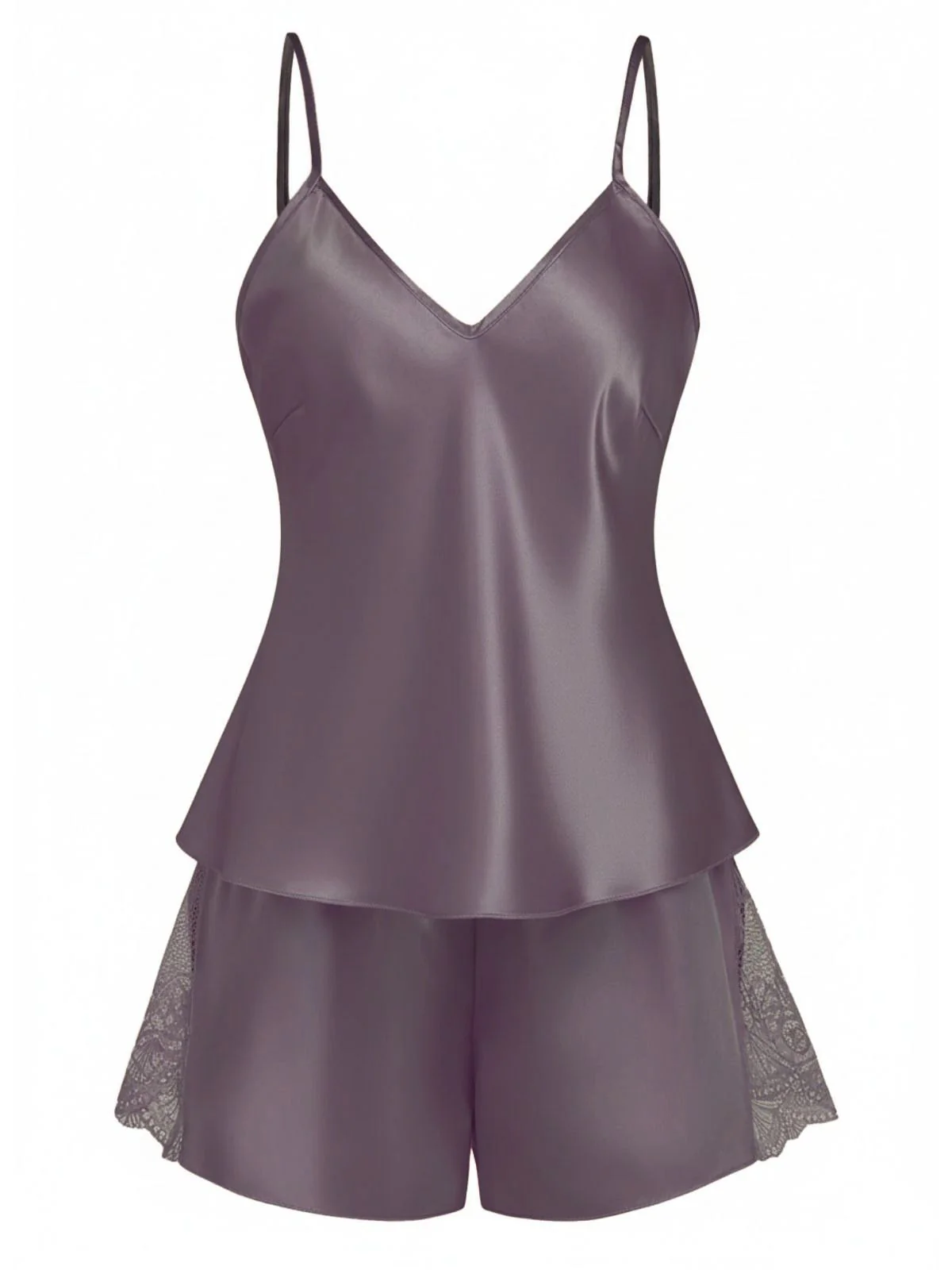 Ensemble pyjama satin dentelle unie 1960s - Image 8