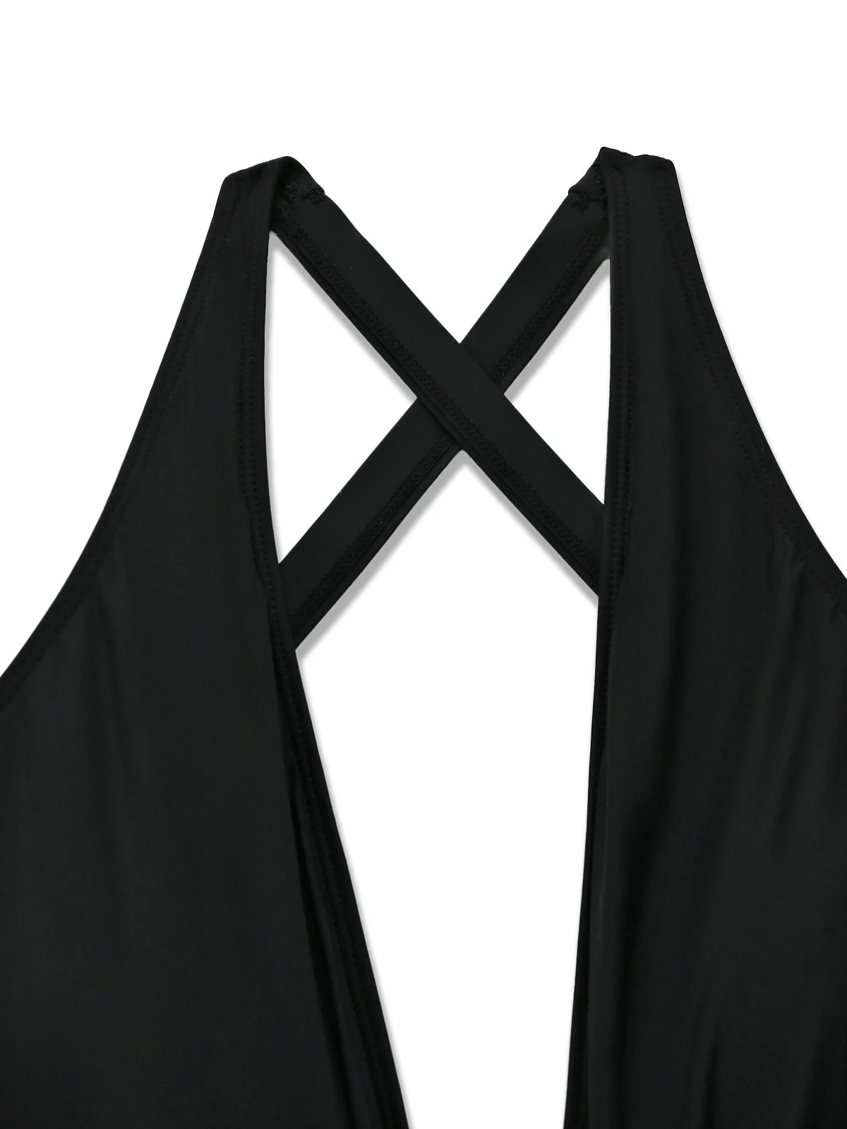 Ensemble tankini noir à lacets et découpes croisées 1940s - Image 4