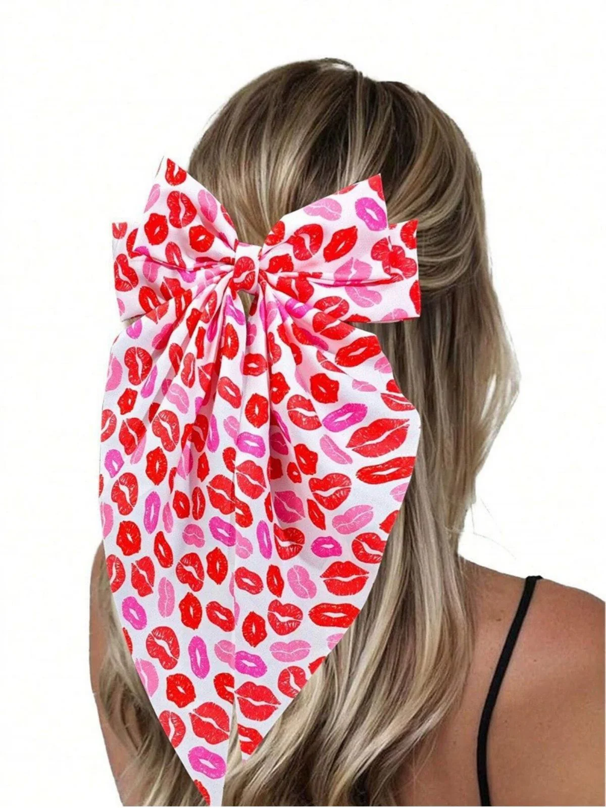 Épingle à cheveux nœud papillon imprimé cœur pour la Saint-Valentin - Image 7