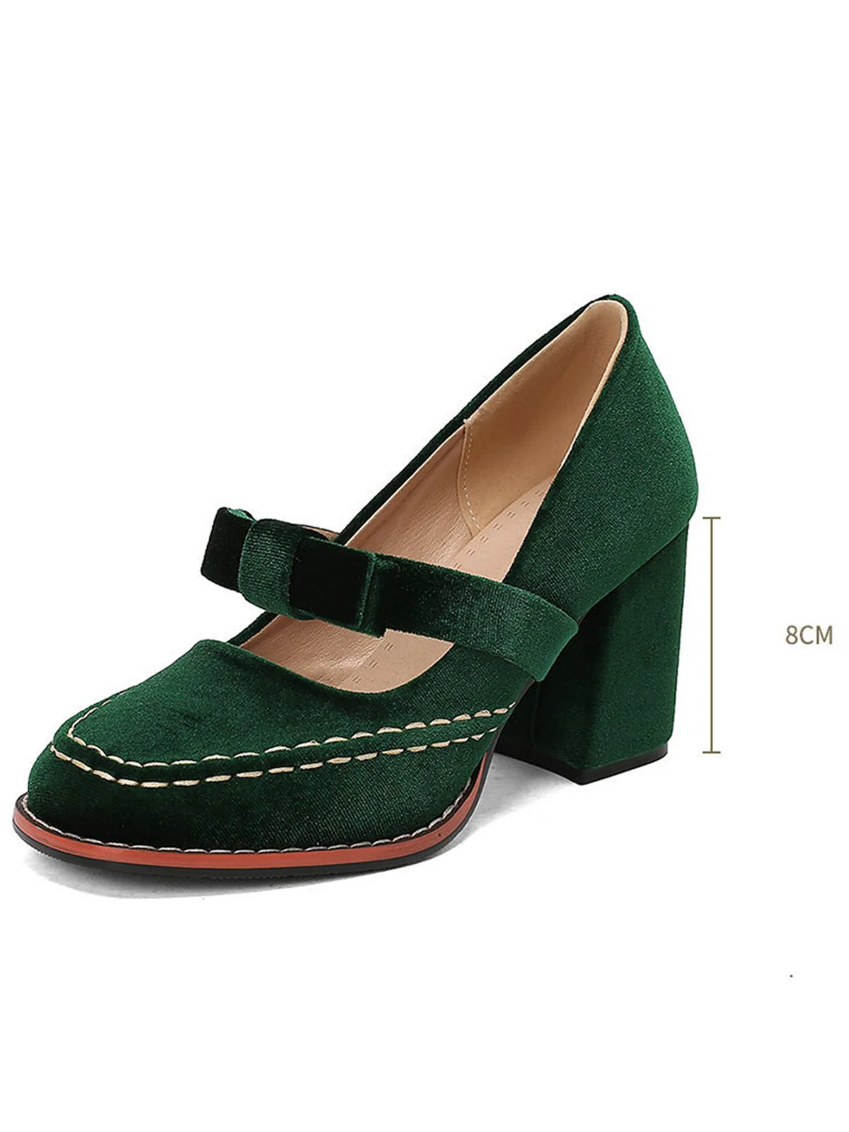 Escarpins Mary Jane en daim uni avec nœud - Image 6
