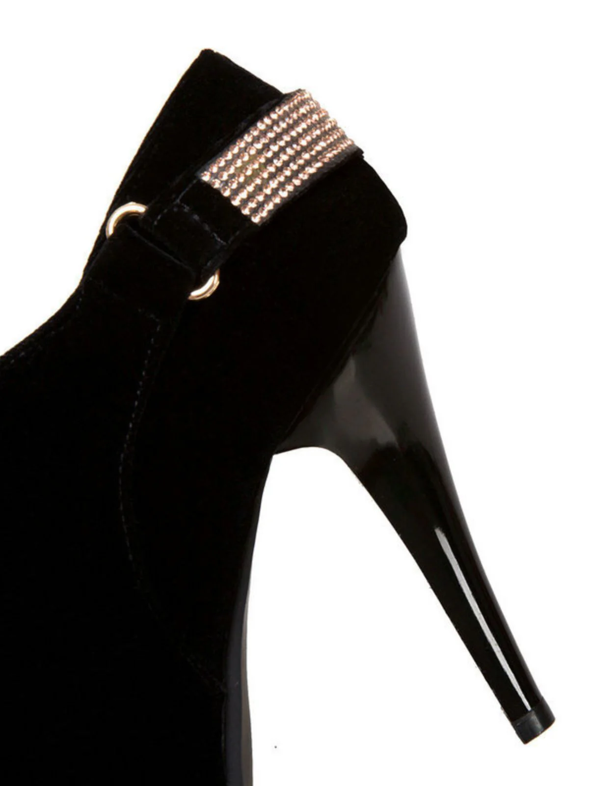 Escarpins vintage en velours uni bout pointu - Image 15