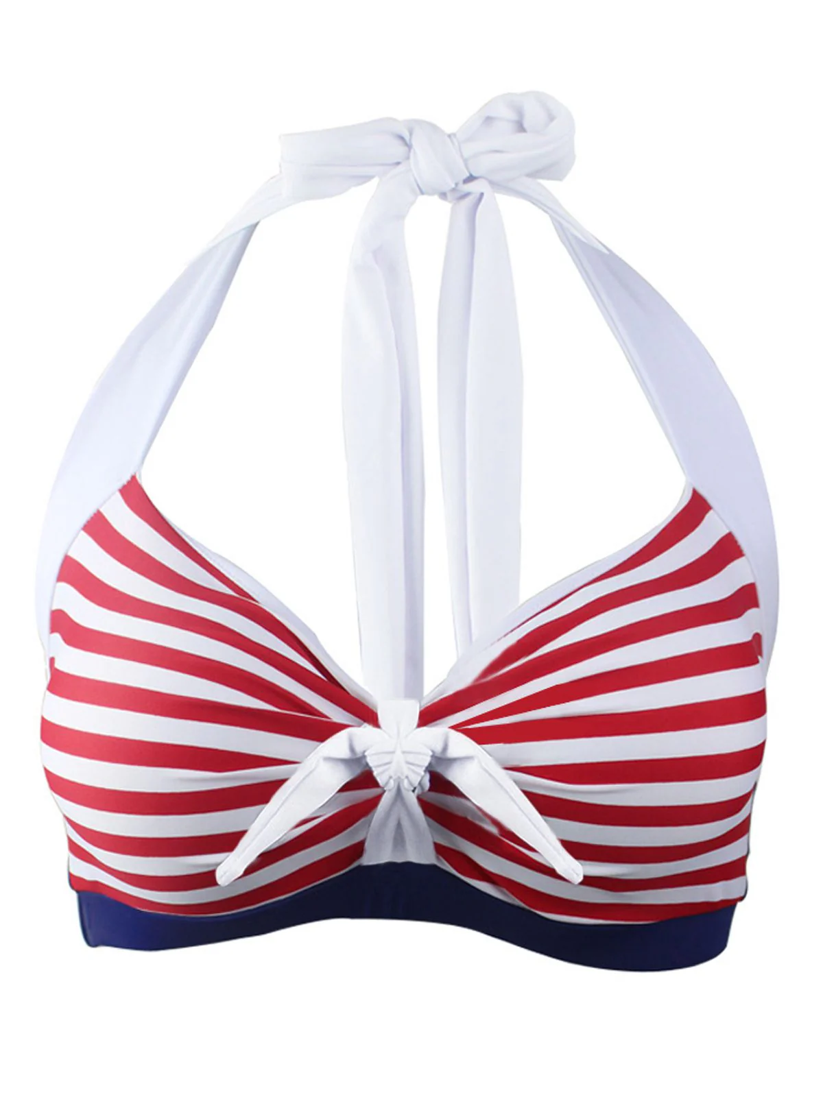 Femmes Maillot de Bain Bikini Retro A Rayé Taille Haute - Image 4