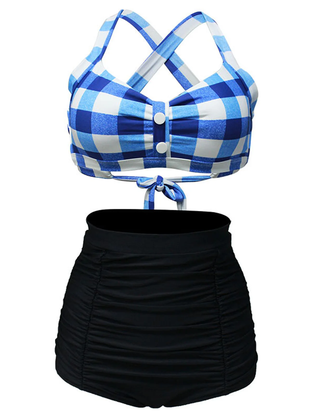 Femmes Maillot de Bain Bikini Retro Taille Haute - Image 3