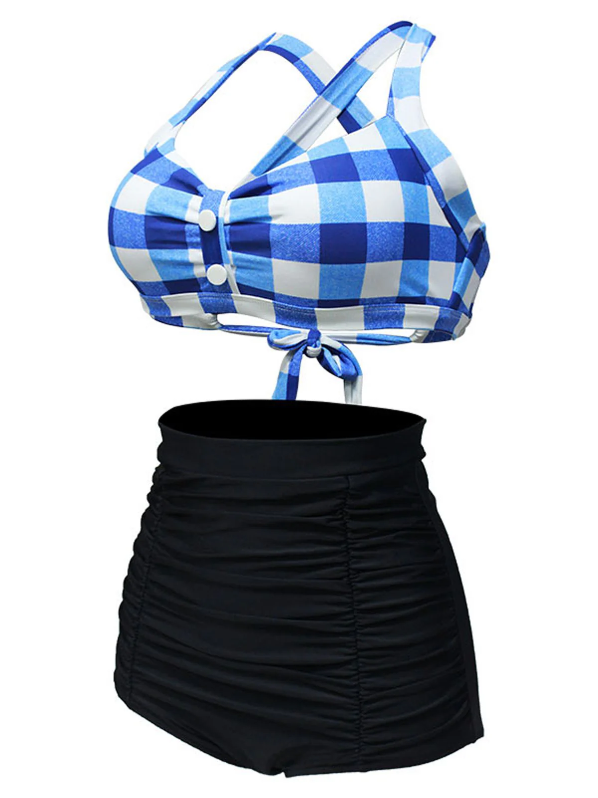 Femmes Maillot de Bain Bikini Retro Taille Haute - Image 5