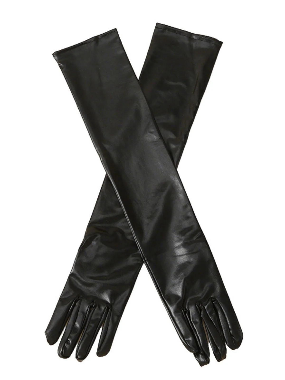Gants en cuir verni unis à doigts complets - Image 10