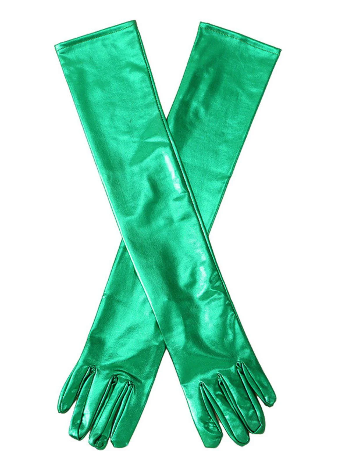 Gants en cuir verni unis à doigts complets - Image 7