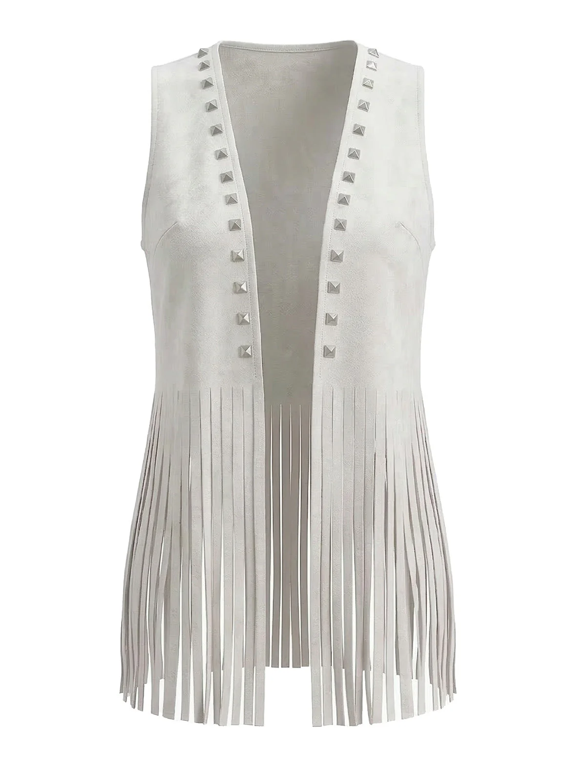 Gilet Rose Clouté Frangé Western Années 30 - Image 13