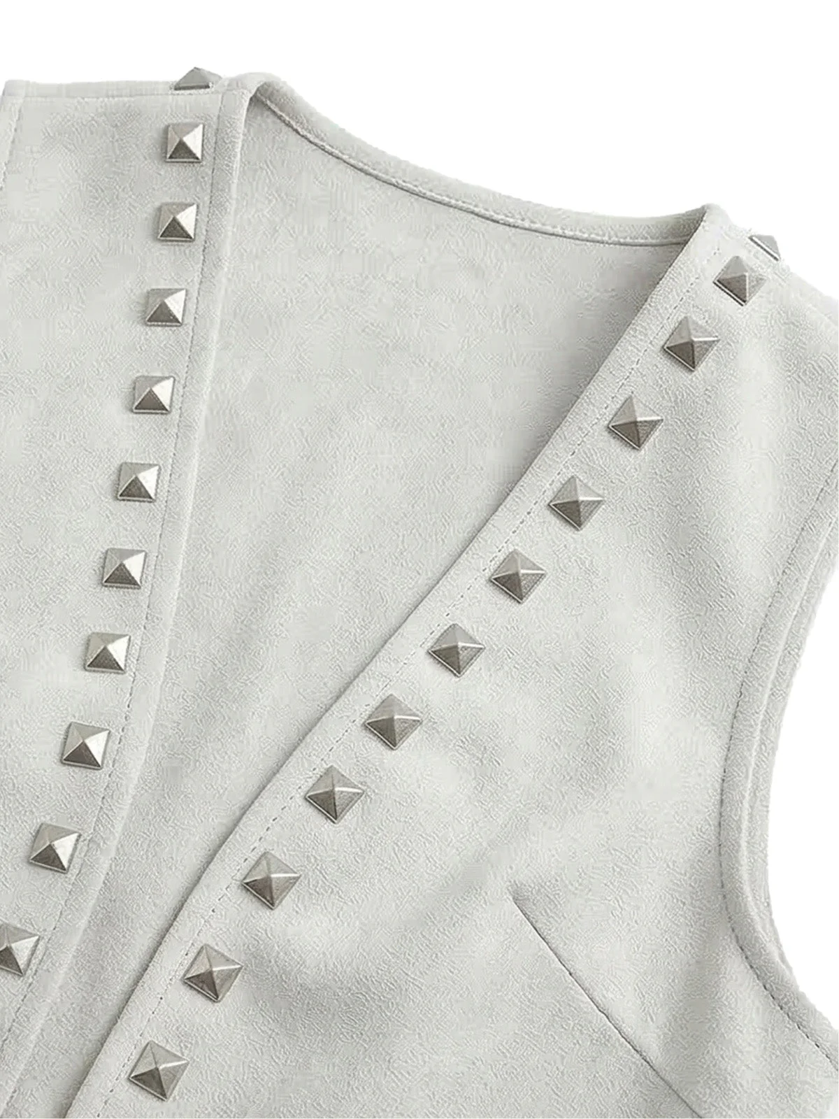 Gilet Rose Clouté Frangé Western Années 30 - Image 15