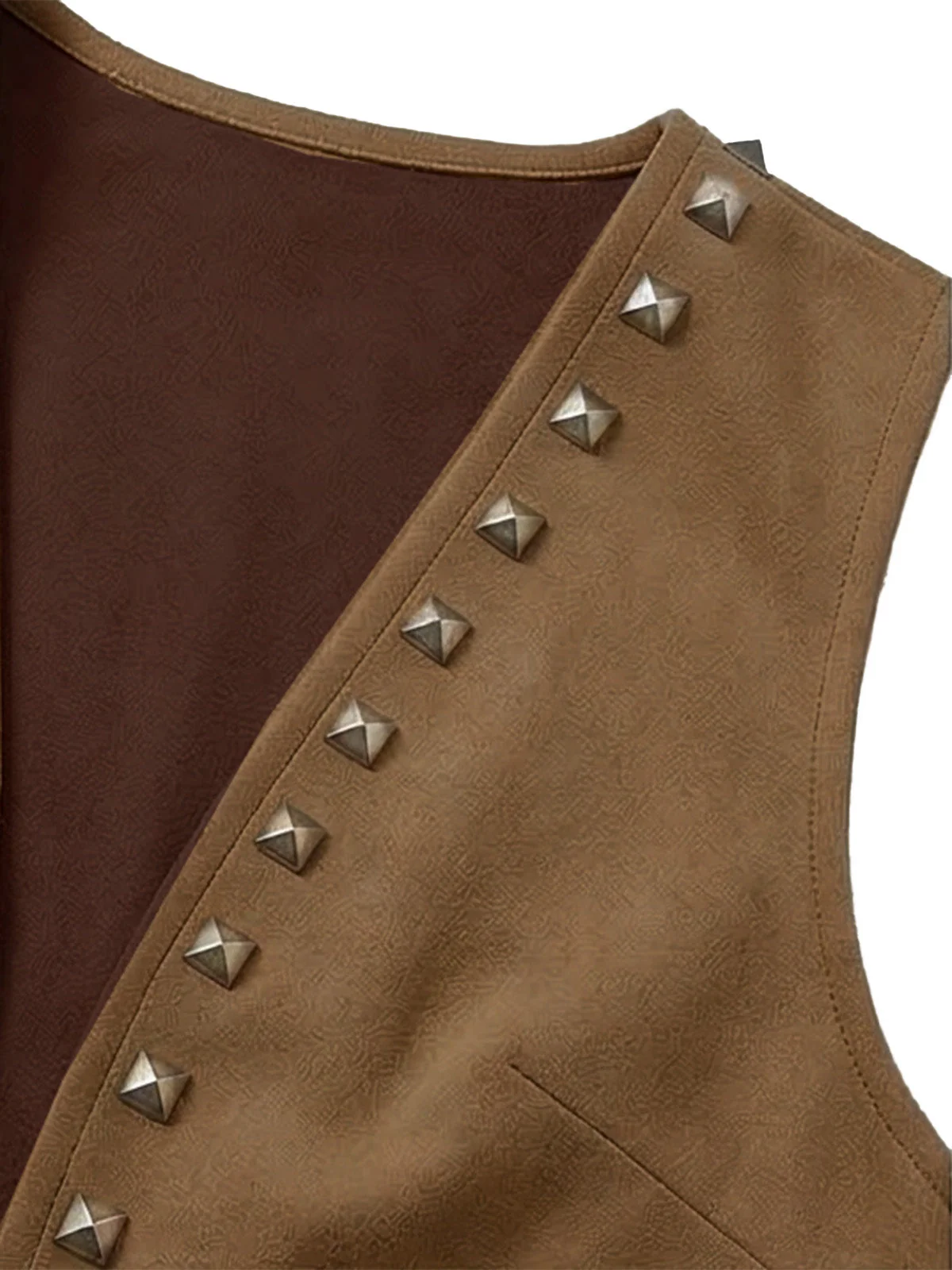 Gilet Rose Clouté Frangé Western Années 30 - Image 7