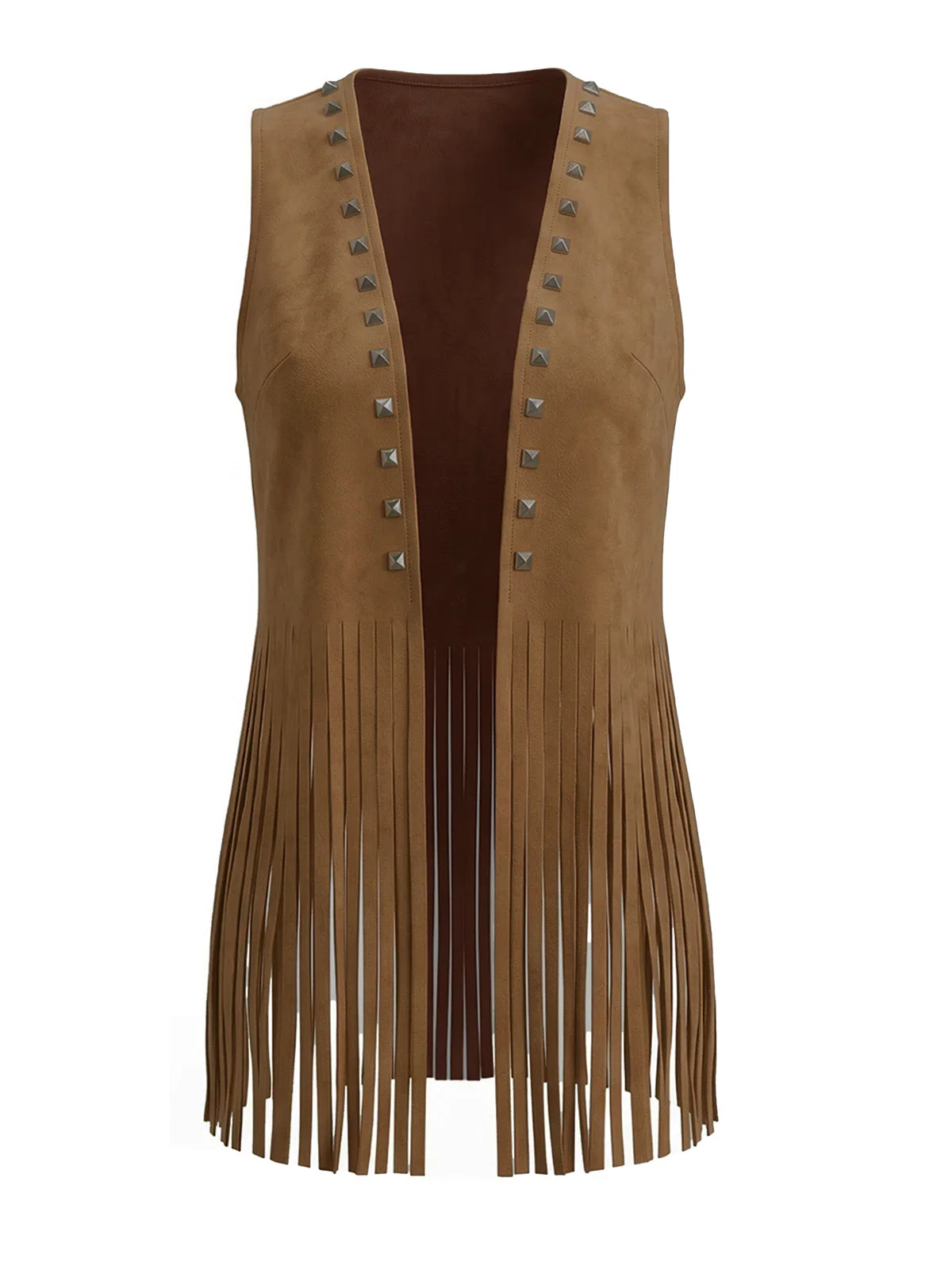 Gilet Rose Clouté Frangé Western Années 30 - Image 9