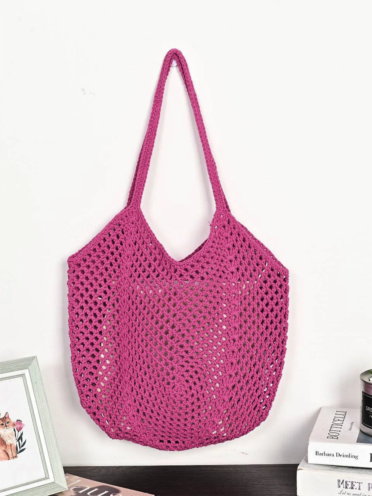 Grand sac en paille tressée - Image 4