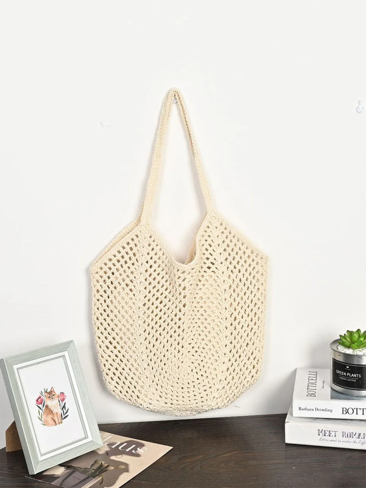 Grand sac en paille tressée - Image 5