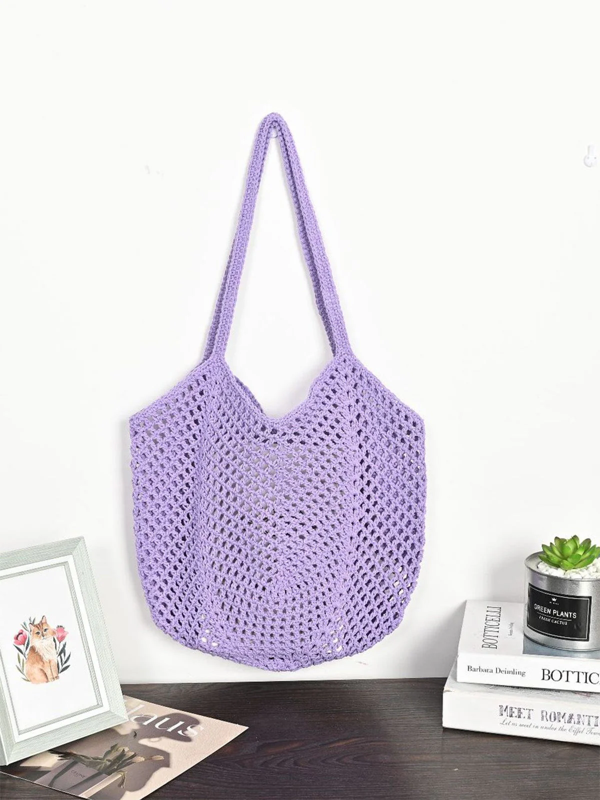Grand sac en paille tressée - Image 6