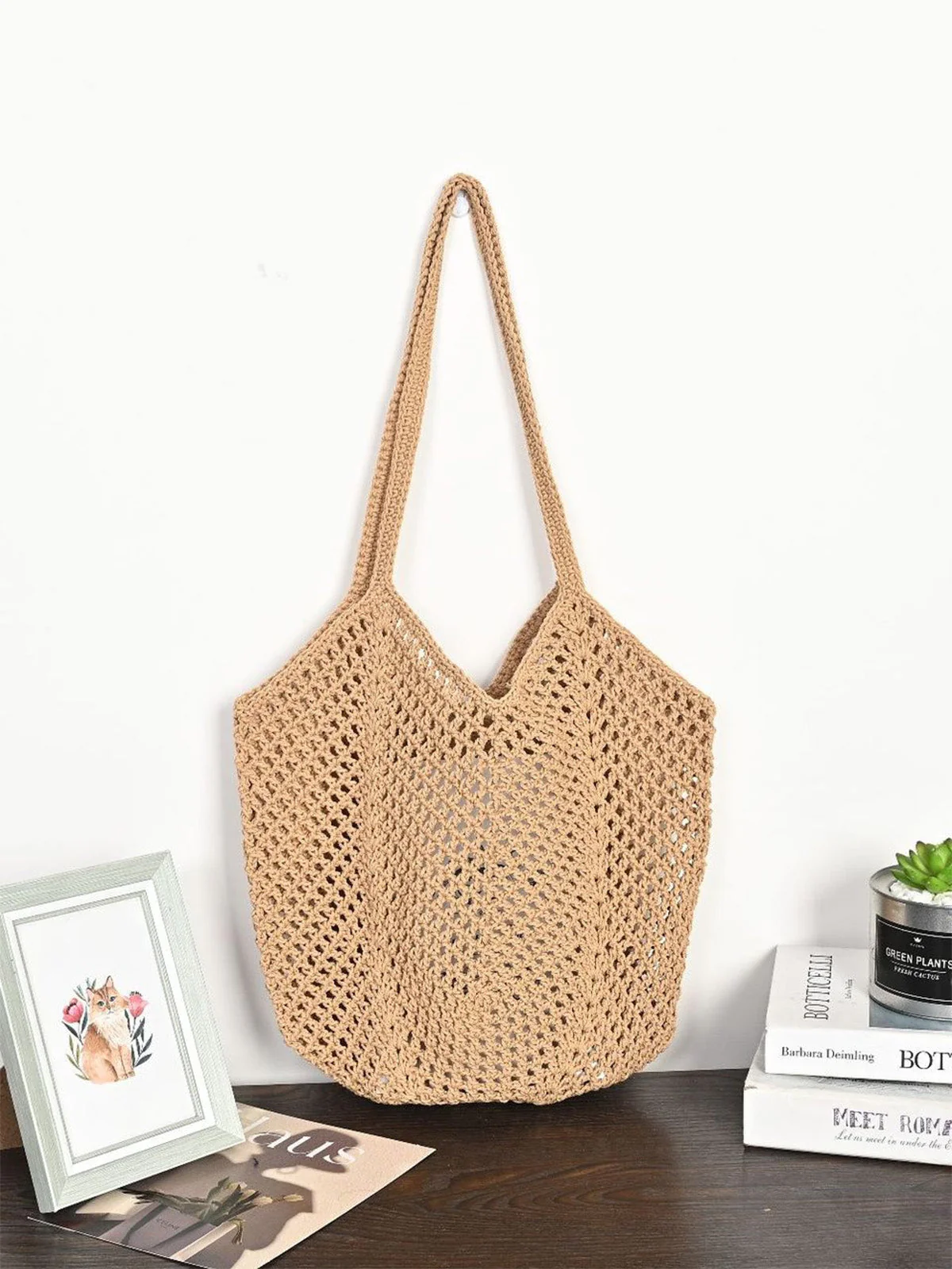 Grand sac en paille tressée - Image 7