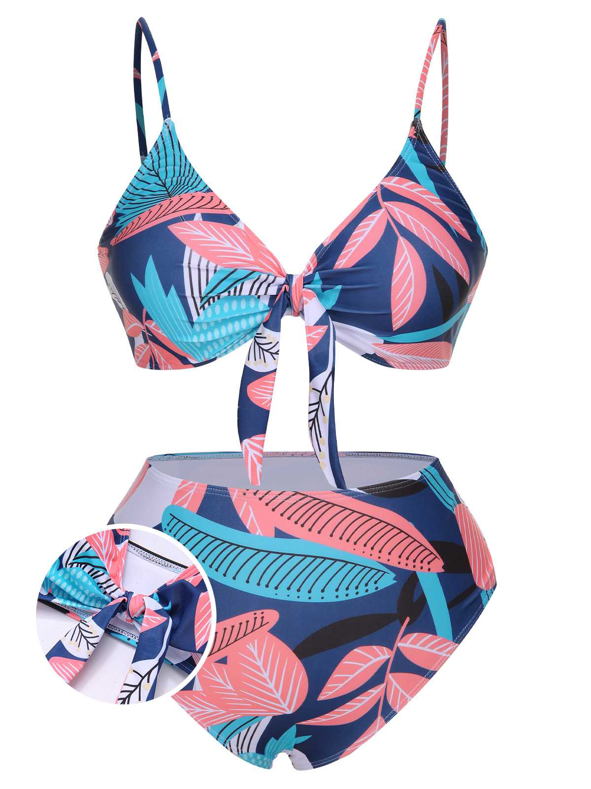 [Grande taille] Maillot de bain et cache-maillot imprimé à fines bretelles des années 1940 - Image 10
